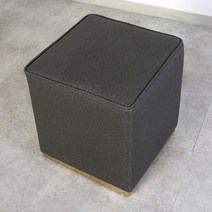 HC27 금장도금 사각/원형 스툴의자/큐티 화장대의자, 사각의자+다크그레이