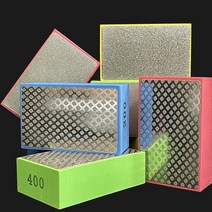 다이아몬드 핸드 폴리싱 패드 타일 유리 연마 그라인딩 블록 패드 돌 대리석 세라믹 연마 샌딩 디스크 95mm x 58mm, [05], 1개