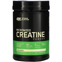 옵티멀 뉴트리션 미분화 크레아틴 분말 무맛 1.2kg(2.64lb), 10.6 온스