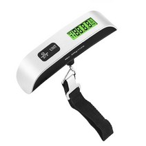 축중기 산업용저울 전자 무게 공구용 벨트를 가진 LCD 디지털 거는 가울 수화물 여행 가방 50Kg110Lb, 02 Black
