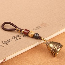 무당 방울 염주 골동품 열쇠 고리 황동벨 불교 보살, F