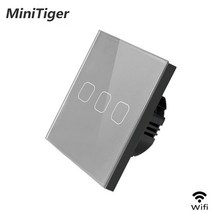스마트스위치 스위치봇 스마트싱스 Minitiger 스마트 홈 4 갱 1 웨이 무선 와이파이 EU 표준 터치 스위치 벽 조명 ewelink 앱 제어, [05] WiFi Black 2 gang, [01] Null and Fire Line, [01] EU 표준, 1개
