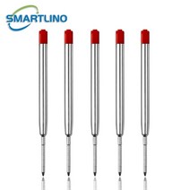 금속 군사 전술 펜 학교 학생 사무실 볼펜 비상 유리 차단기 자기 방어 EDC 용품, 07 5Pcs red refills