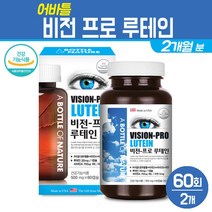 어바틀 비젼 프로 루테인 비타민A 베타카로틴 비타민E 아연 셀레늄 마리골드 꽃 추출물 눈 건강 황반색소 밀도유지 영양제, 2박스, 비젼프로 루테인 60C