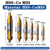 기리세트 십자드라이버비트 콘크리트 드릴날세트 HSS 센터 드릴 6pcs 1.0-5.0mm 비트 세트 홀 커터 M35 65, 04 1-5mmM35 Cobalt