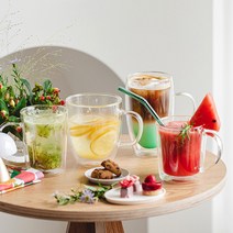 안클랑 내열 유리 더블월 홈카페 예쁜 이중유리컵 모던컵 350ml