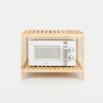 모노먼트 원목 전자렌지대 2단, 우드