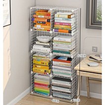 키밍 간이 조립식 다용도 책장 H3227, 2열 4단 화이트