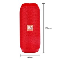태양열 다용도 블루투스 1200mAh 휴대용 스피커 무선베이스 열 방수 야외 음악 진동 TF 카드 서브 우퍼 라우드, 중국_빨간