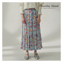 [써스데이아일랜드][Thursday Island] 여성 프릴단 언발 티어드 스커트(T212MSK131W) 396399