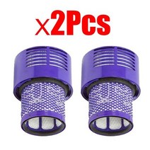 세척 가능 필터 hepa unit for dyson v10 sv12 cyclone animal absolute total clean 진공 청소기 필터 예비 부품 액세서리, 2개