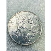 1989 바티칸 교황 요한 바오로 2세 50 리라 합금 강철 동전 기념주화 행운의 상징 대박기원선물