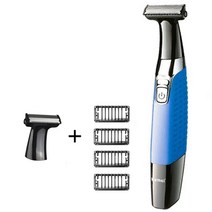 km one blade wet dry beard shaving razor for men electric shaver usb 남성 뒷머리 전자 면도기 여행 바디 청소 면도기, 블레이드 세트 1개 추가