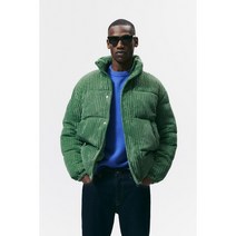 ZARA 자라 코듀로이 하이넥 퀼팅 점퍼