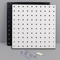 정사각 페그보드 타공판 보드 블랙 화이트 주방용 작업실, 검정