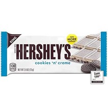 웨더스 오리지날 허쉬 쿠키크림 킹 사이즈 73gx9개 COOKIES N CREME King Size Candy Bar 73gx9pack 네이처 키오스크 개봉일 라벨 부착 40417