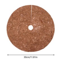 천연 코코넛 섬유 나무 뿌리 덮개 매트 커버 보호대 20/30/35/40cm 화분 디스크 패드 잡초 방제 따뜻한 수분 쿠션 1 개, 30cm