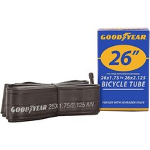 Goodyear 굿이어 자전거 튜브, 26 X 1.75-2.125, 1개