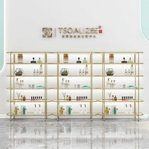 매장 화장품 디스플레이 쇼케이스 미용실 네일샵 매장, 황금빛 없는 140x35x180