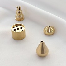 이칠칠 황동 구리 골드 인센스 홀더 향 꽂이 스틱 고정 받침대 4종, 꽃잎핑크