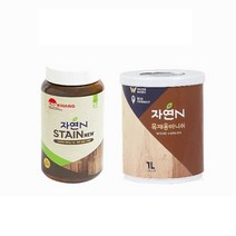 조광페인트 자연N 스테인NEW + 바니쉬 세트, 1L, 투명, 무광