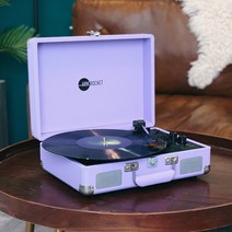반달마켓 LP턴테이블 레코드 전축 LP 플레이어 턴테이블 American Arkrocket 휴대용 블루투스 비닐 레트로 축음기 올인원 오디오, [13] 라벤더 + LOVE 2색 한정 컬러 플라스틱