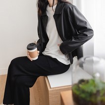 코지 여자 도도시크 페이커레더 가죽 라이더자켓