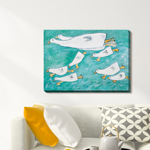 여덟마리 오리 김점선 작가 그림(액자포함), (원목)띠움화이트