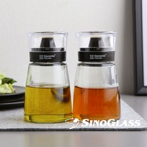 [시노글라스] 스마트 양념병 블랙 160ml 2P세트 기름 간장 소스 시럽병 오일보관, 상품선택, 선택1:본상품선택