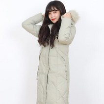 페이퍼먼츠 여성용 풍성한 밍크 퍼 롱패딩 13563