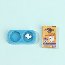미니어쳐만들기 모형 DIY 1/12 인형 집 미니어처 반려동물 개 고양이 먹이 그릇 주방 정원 장식 악세서리, [01] Blue