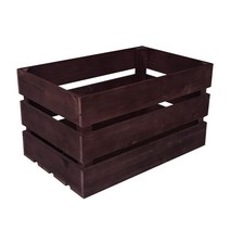 나무 상자 박스 원목 수납 칼라 공간 책장 도어형, 1단 가로 50*세로 32*높이 9cm, 빈티지 브라운
