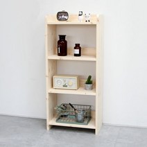 [천삼백케이] [럼버잭] 원목책장 400-4단, 단품