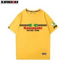 가와사키 티셔츠 반팔 작업복 동호회 작업복 여름 티 배달 오토바이 힙한, AM