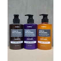 쿤달 네이처 샴푸+트리트먼트+바디워시 라임모히또향 500ml, 1세트
