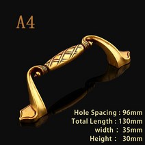 고급 앤티크 주방 찬장 옷장 문 손잡이 서랍 레트로 클래식 가구 당김, A4 CC 96mm