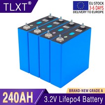 인산철배터리 3.2V 240Ah LiFePO4 리튬 철 인산염 배터리 팩 12V 24V 36V 충전식 셀 빠른, [02] 4PCS