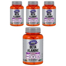 나우푸드 베타 알라닌 750mg 베지 캡슐, 120개입, 4개