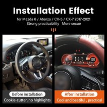 자동차 계기판 디지털 클러스터 led 마쓰다 6 atenza mazda cx-5 가상 조종석 무선 carplay 대시 보드 계기 속도 측정기 화면 linux, 마쓰다 3