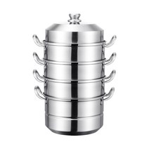 304스테레스 대형 찜기 2단 3단 5단 가정용 업소용 찜솥, 28cm 4단