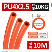 폴리우레탄 유연한 공압 PU 파이프 튜브. 물 호스. 3mm. 피팅., 02 OD4xID2.5_01 Transparent