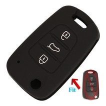 원격 3 버튼 접이식 플리드 자동차 키 케이스 커버 기아 리오 k2 k5 sportage sorento 홀더, 01 black