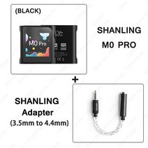 MP3 플레이어 MP4 SHANLING M0 프로 고해상도 오디오 HIFI 블루투스 휴대용 음악 DAP USB DAC 듀얼 ES9219C LDAC aptX PCM384 DSD12, 7.Black With Adapter