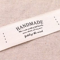 핸드메이드 면라벨 린넨라벨, A/19/1) 면라벨_40mm_16