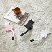 플러스라인 국산 무타공 펫 자석 도어스토퍼 현관 인테리어 말발굽 문고정 닫힘방지, 핑크