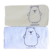베베원 무형광 순면 목욕타올 세트, 곰돌이 옐로우 , 곰돌이 블루, 1세트
