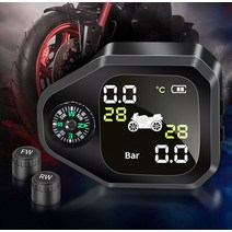 리얼리빙 오토바이 TPMS 타이어 공기압 경보장치 간편 외장형, B 1개