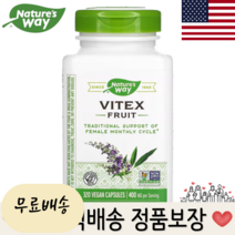 이롭가게 네이처스웨이 바이텍스 프루트 400mg 320식물성캡슐 비건 Vitex 열매 순비기나무, 1개, 320개