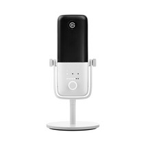 Elgato Wave : 3 엘가토 프리미엄 마이크 화이트 화이트 디지털 믹싱 솔루션 USB 연결 전송 화상 회의 녹음 용 콘덴서 마이크 탭 음소거