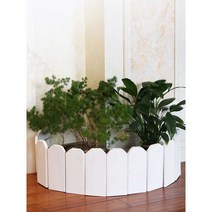 pvc래티스 화이트 팬스 가림막 담장가림막 울타리, 길이 102cm 높이 30cm 흰색(바닥삽입)